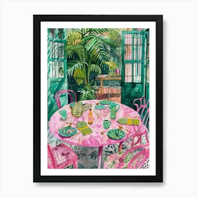 Tropical Dining Room Art Print