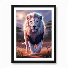 White Lion Art Print