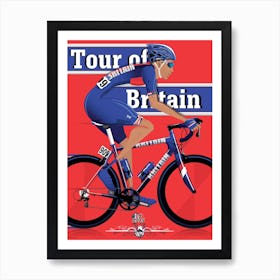 Tour Of Britain Cycling Race Art Print