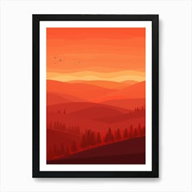 Sunset Landscape Art Print