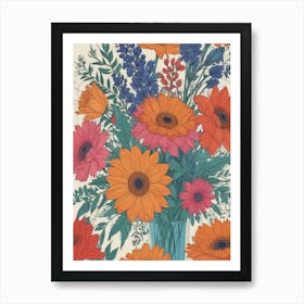 Flowers In A Vase 2 Art Print