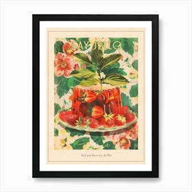 Strawberry Jelly Retro Collage 1 Poster Art Print