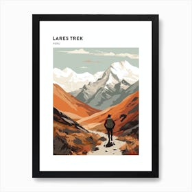 Lares Trek Peru 3 Hiking Trail Landscape Poster Art Print