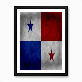 Panama Flag Texture Art Print