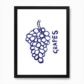 Scandi Grapes Art Print