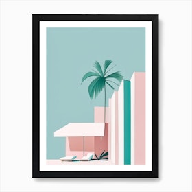 Punta Cana Dominican Republic Simplistic Tropical Destination Art Print