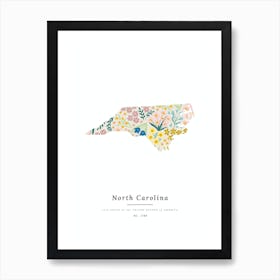 North Carolina | Wildflower Mix Art Print