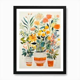 Potted Flowers Art Print