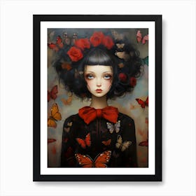 Butterfly Girl Art Print