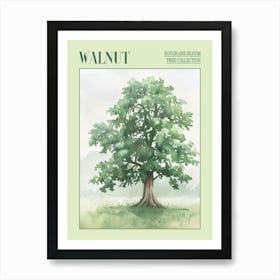 Walnut Tree Atmospheric Watercolour Painting 4 Poster Art Print