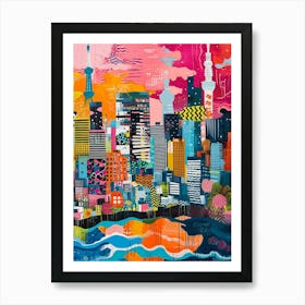 Kitsch Tokyo Colourful 3 Art Print