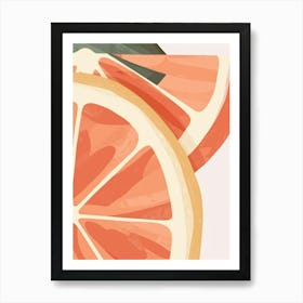 Grapefruits Close Up Illustration 3 Art Print