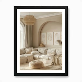 Beige Living Room Art Print