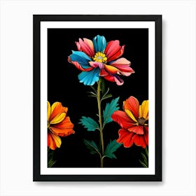 Cosmos Flowers 7 Art Print