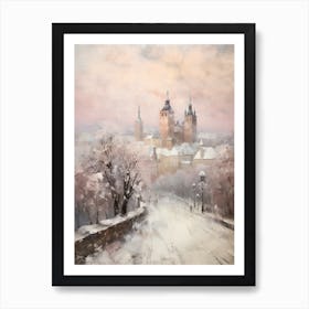 Dreamy Winter Painting Krakow Poland 3 Art Print