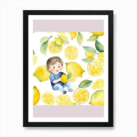 Child With Sour Lemon Art Print