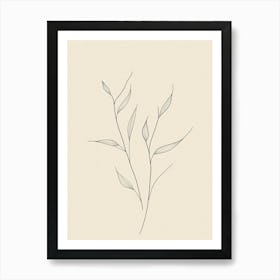 Drawing Of A Leaf 7 Art Print