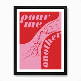 Eclectic Cocktail Pink and Red Art Print