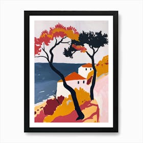 Travel Poster Happy Places Santander 3 Art Print