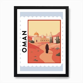 Oman 1 Travel Stamp Poster Art Print