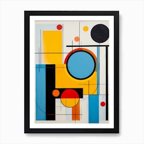 Abstract Painting With Circles And Lines 3 Art Print