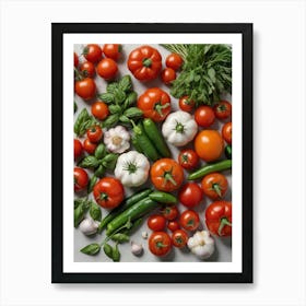 Fresh Vegetables Kitchen Wall Art 9 Art Print