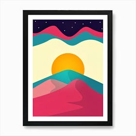 Sunset In The Mountains 8 Art Print