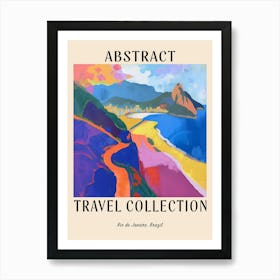 Abstract Travel Collection Poster Rio De Janeiro Brazil 7 Art Print