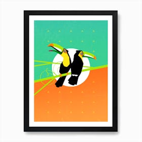 Tropical Toucans Art Print