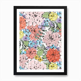 Dahlias Art Print