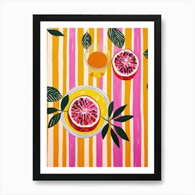 Passion Fruit Fruit Summer Illustration 3 Art Print
