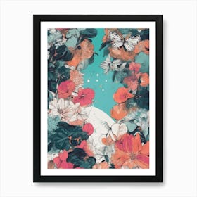 Flowers In The Garden Art Print