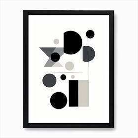 Abstract Black And White Painting 1 Art Print