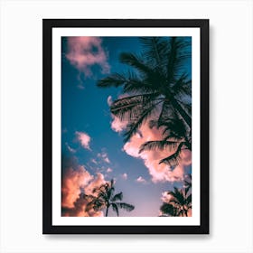 Sunset Palm Trees 2 Art Print