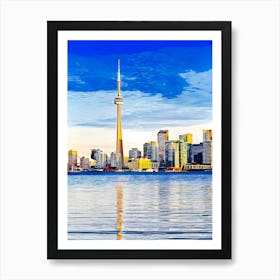 Toronto Skyline And Lake Ontario At Twilight Art Print