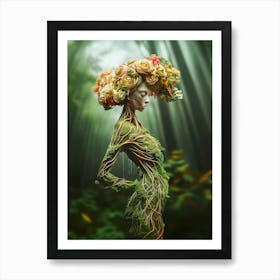 "Mystical Tree Woman: Branches and Roots" Art Print