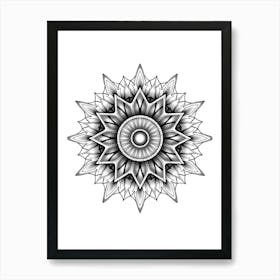 Deepness, mandala, geometric ornamental  Art Print