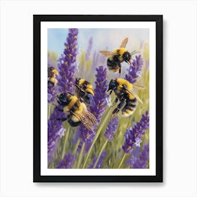 Bumblebee Realism Illustration 21 Art Print