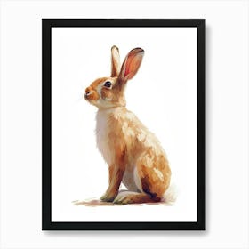 Polish Rex Rabbit Kids Illustration 3 Art Print