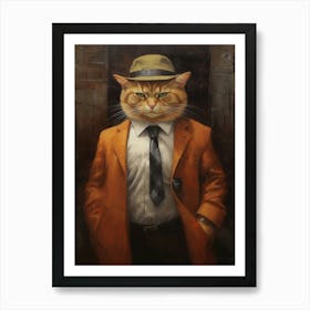 Gangster Cat Serengeti 3 Art Print