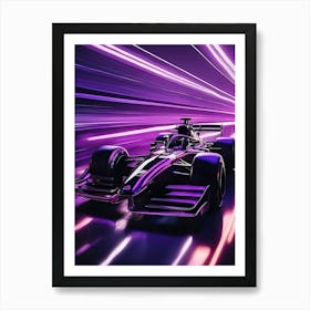 Purple Racing Car Art Print