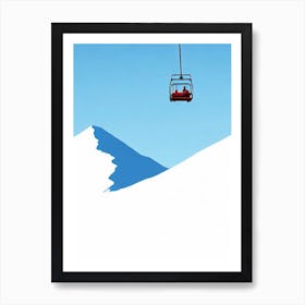 El Colorado, Chile Minimal Skiing Poster Art Print