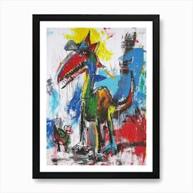 Graffiti Abstract Dinosaurs 2 Art Print