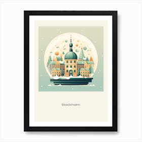 Stockholm Sweden Snowglobe Poster Art Print