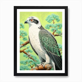 Ohara Koson Inspired Bird Painting Osprey 3 Art Print