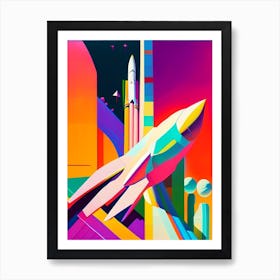 Space Shuttle Abstract Modern Pop Space Art Print