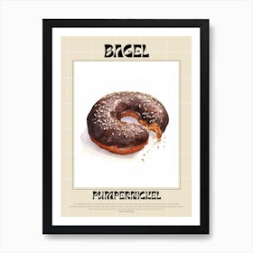 Pumpernickel Bagel 1 Art Print