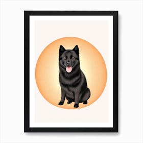 Schipperke Illustration Dog Art Print