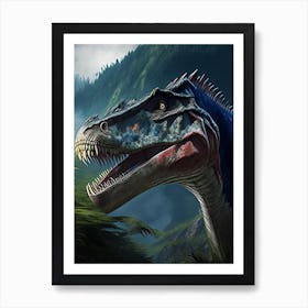 Suchomimus 2 Illustration Dinosaur Art Print