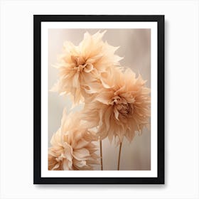 Boho Dried Flowers Dahlia 2 Poster